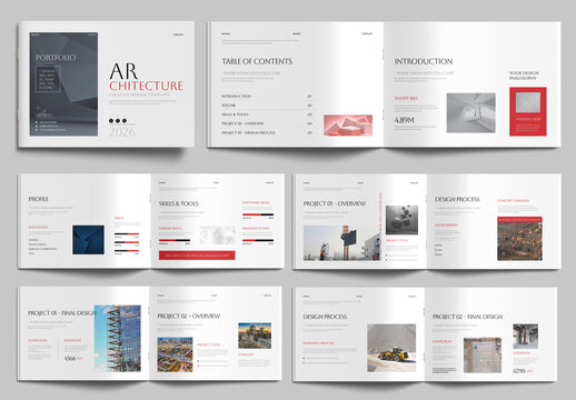 Architecture Portfolio Template Clean & Minimal Design
