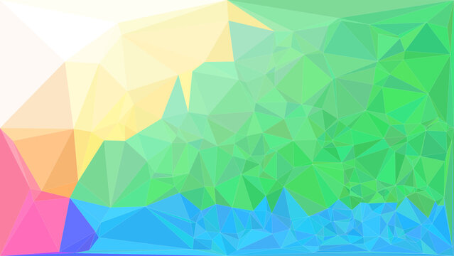 Colorful Geometric Abstraction: A vibrant array of geometric shapes and forms, meticulously arranged in a stunning display of color and light. Capturing the essence of digital art and modern design. 