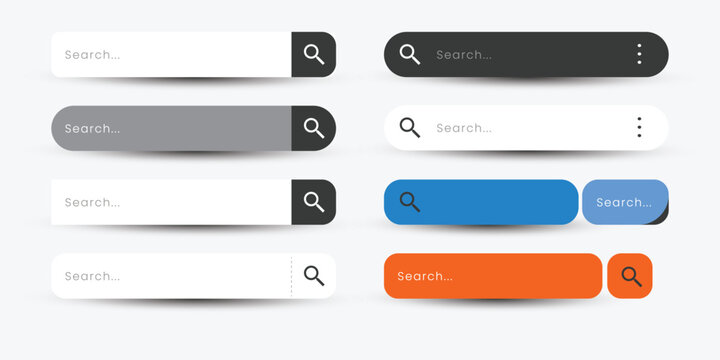 Google search bar. Classic Search window with shadow on withe background. Internet browser search engine. Search bar for ui ux design and web site. Vector illustration EPS-10