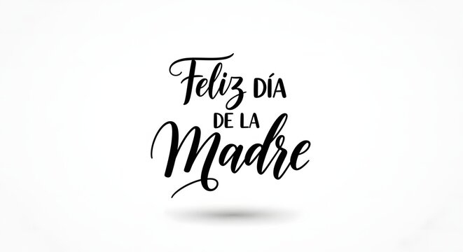 Spanish calligraphy greeting saying Happy Mother's Day.