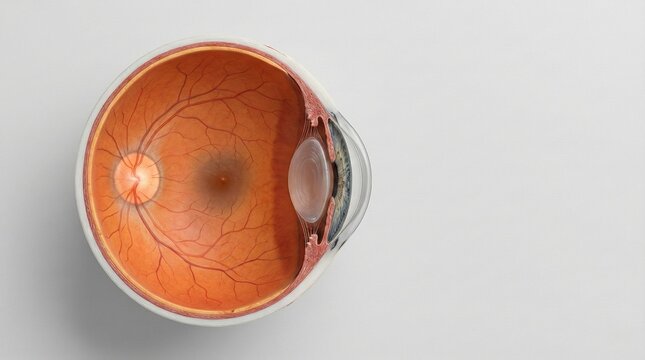 Clear optic disc macula region and vascular network in the human eyes