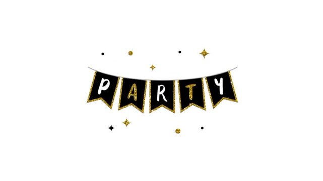 Party decor icon for graduation ceremony 