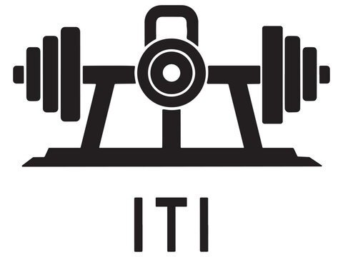 ITI logo with dumbbell and padlock on white background