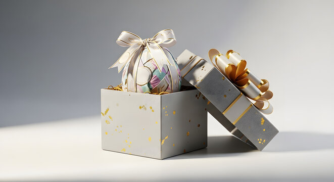 Elegant Gift Box Easter Chocolate Composition