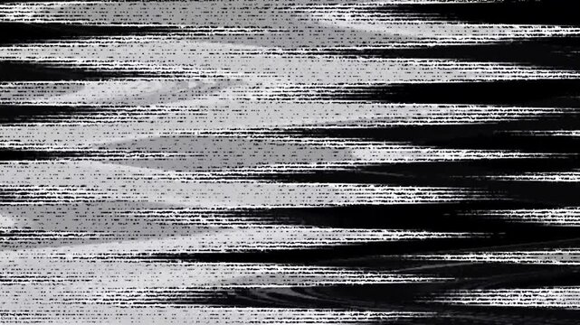 Retro Analog TV Interference with Flickering Scanlines and Tape Noise Seamless Loop Landscape