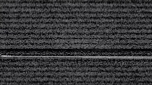 Digital Artifact and Glitch Noise Loop with Analog Signal Decay and Retro VHS Texture Wide