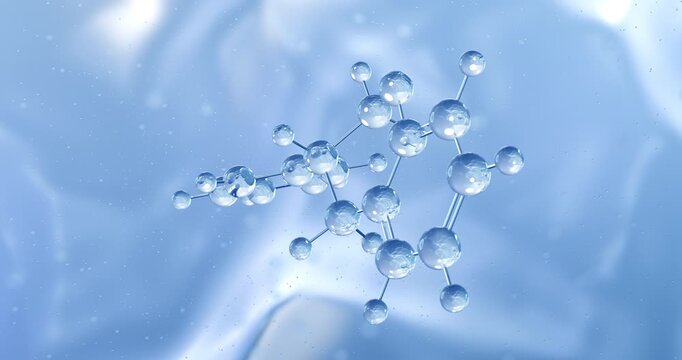 Isoflavan rotating molecular structure, 3d model of isoflavanes
