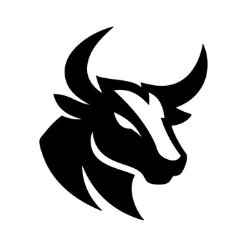 Logotipo con dibujo sencillo con l&iacute;neas de la cabeza de un toro vista en perspectiva 