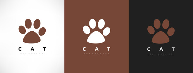 Cat paw logo vector animal design © Natalia Iachimova