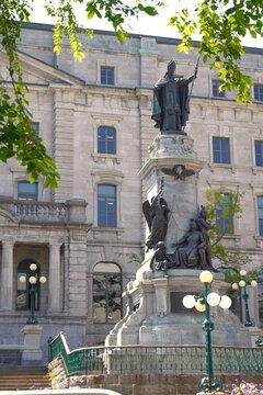 statue of Mgr Francois de laval in quebec city