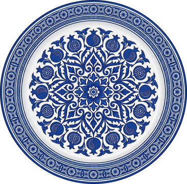 Blue Patterned Lagan Platter
