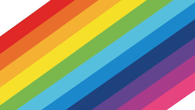 Diagonal Rainbow Stripes Background