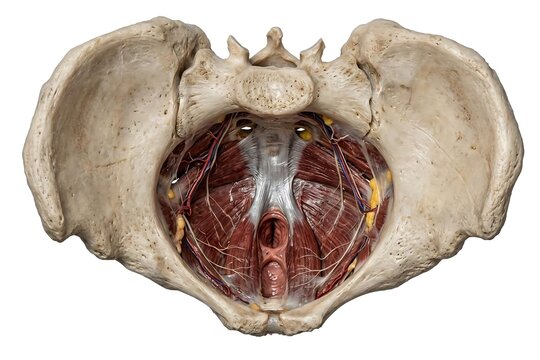 Pelvic Floor Muscles (Levator Ani Complex) &ndash; Inferior View Anatomy