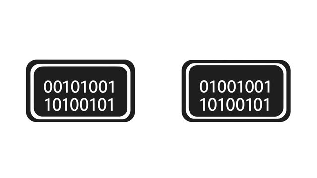 Binary Code Data Blocks: Digital Information and Technology Concept