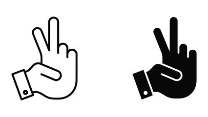 Obraz premium peace sign hands vector illustration, flat design