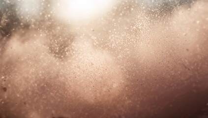 Fototapeta premium Displaying frothy foam and suspended particles in macro close-up, sparkling with bokeh highlights