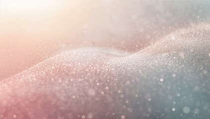 Fototapeta premium Glistening macro glitter particles forming gentle mound in studio with pastel bokeh backdrop