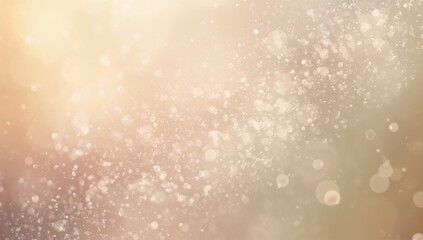 Fototapeta premium Glowing out-of-focus bokeh circles and dust specks drifting in abstract macro, with soft beige wash