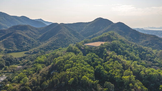 Scenic Ki Lun Shan ridge overlooking northern Hong Kong landscapes Feb 18 2026