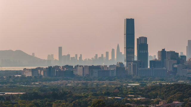 Modern Shenzhen skyline featuring iconic towers and vibrant cityscape Feb 18 2026