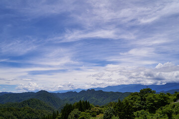 Fototapeta premium 長野県 アルプス展望道路からの景色