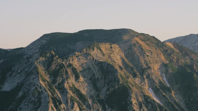 唐松岳山頂斜面から望む不帰嶮～天狗の頭～白馬鑓ヶ岳_2