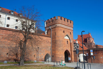 Gotycka brama, jedna z trzech zachowanych bram miejskich, Toruń, Polska. Gothic gate in Torun, Poland © 123108 Aneta