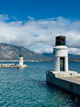 lighthouse on the Corinth greece