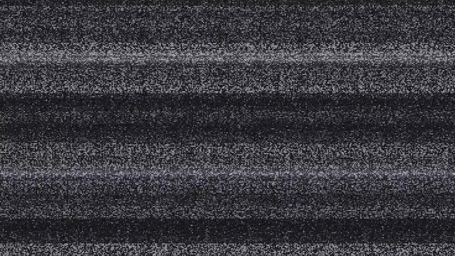 Analog TV Signal Noise Interference and VHS Distortion Loop
