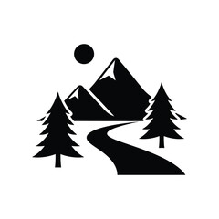 Fototapeta premium Mountain Path Journey Commercial Art