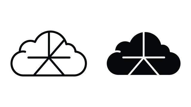 cloud storage icons vector illustration, flat design