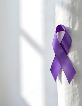 World Elder Abuse Awareness Day Purple Ribbon Symbol Alzheimer Disease Healthcare Advocacy No People 1