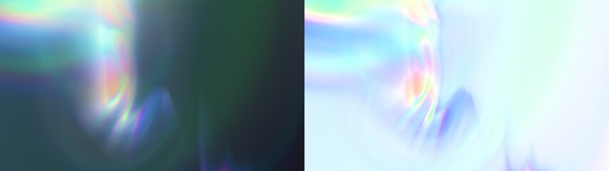 Subtle Dispersion Prism: Abstract background with subtle light dispersion and a soft prism effect. Use for a gentle, understated overlay. on black or Transparent.