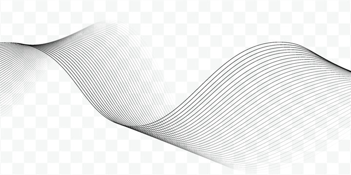 Abstract dynamic black color lines, waves. technology line stripe isolated science digital flowing black line, Modern white flowing wave lines and glowing moving lines
