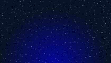 Fototapeta premium Deep blue starry night sky background with countless twinkling stars and smooth gradient glow