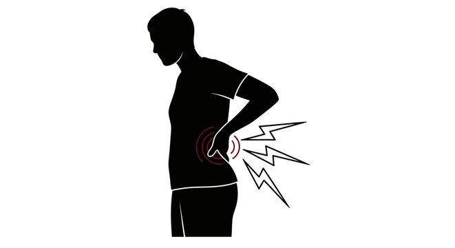 Man experiencing lower back pain.