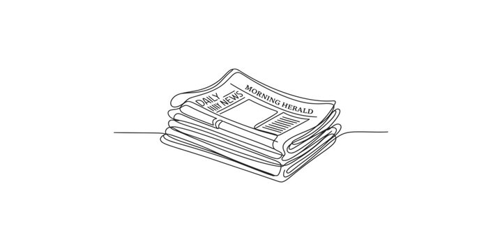 A stack of newspapers with a morning herald on top newspaper daily news print media