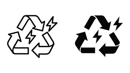 Obraz premium recycling arrows loop cycle symbol flat design vector illustration