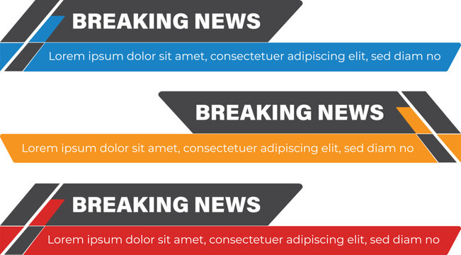 Breaking News Lower third for TV channel Media