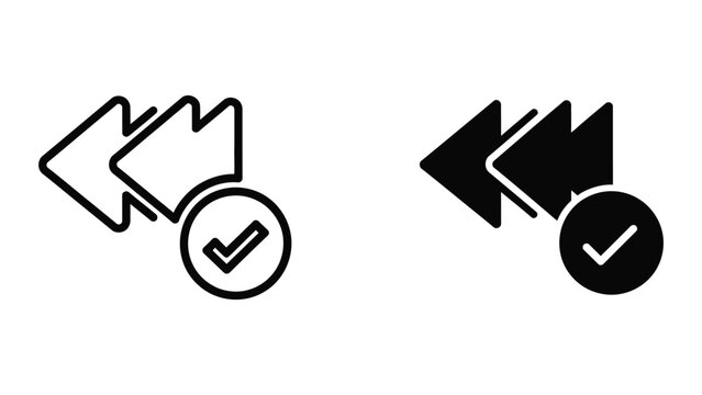 approval process checkmark confirmation flat design vector illustration
