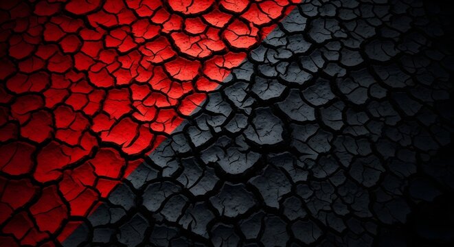 Black and red reptile scale texture, abstract dragon skin pattern, dark fantasy background, detailed surface design, bold contrast concept