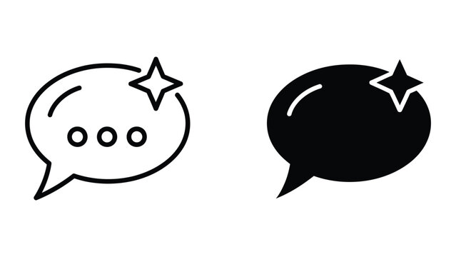 chat bubbles with star ratings, vector illustration