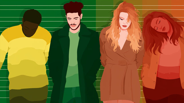 LGBTQ mental health and minority stress conceptual illustration