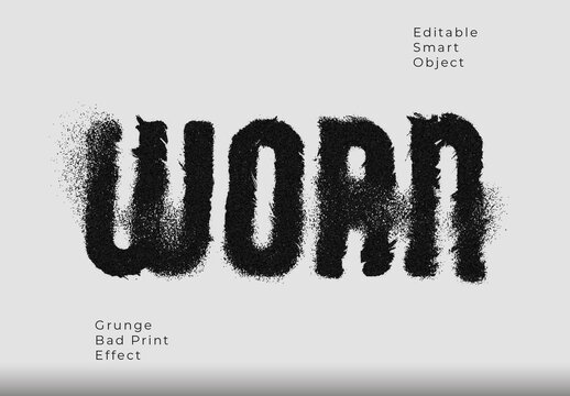 Grunge Bad Print Text Effect