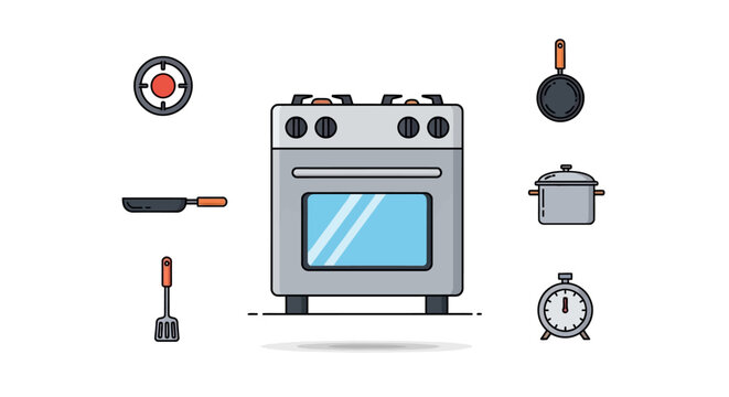 Stainless Steel Kitchen Electric Oven.