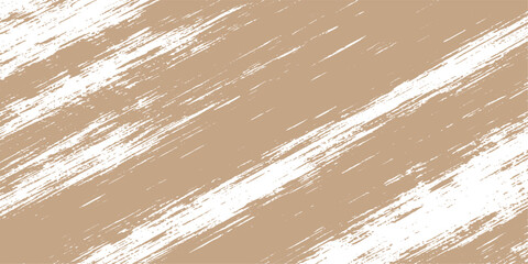 Abstract background featuring diagonal white brush strokes on a solid light brown tan surface area © MD