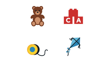 Obraz premium A playful assortment of children's toys and building blocks