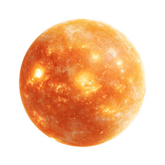 Fototapeta premium Realistic sun with spots and glow Solar system sun A luminary with rays Generated with AI on white background