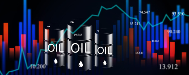 Conflict between the United States and Iran is causing oil prices to rise on the stock market. Crude oil prices go up. Energy Crisis Concept – Increasing Oil Prices Because of War.