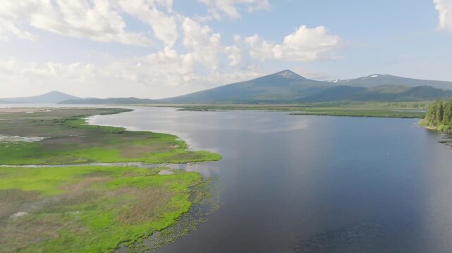 Klamath Lake in Southern Oregon - Drone